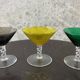 vintage 1970s martini glass set