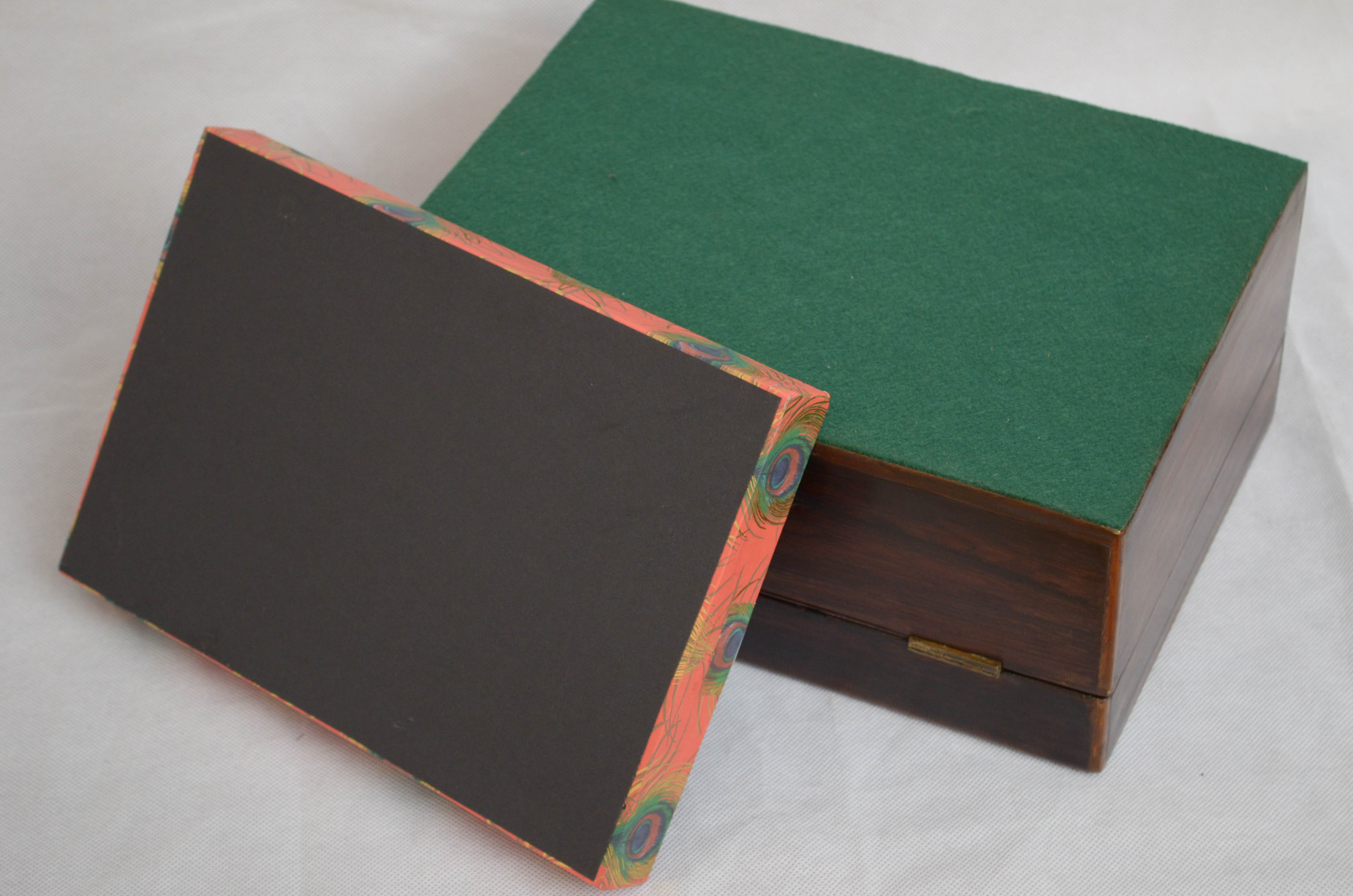 Victorian jewellery box in amboyna