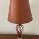 Vintage lamp from the 50s -60s brass and red metal
