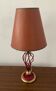 Vintage lamp from the 50s -60s brass and red metal