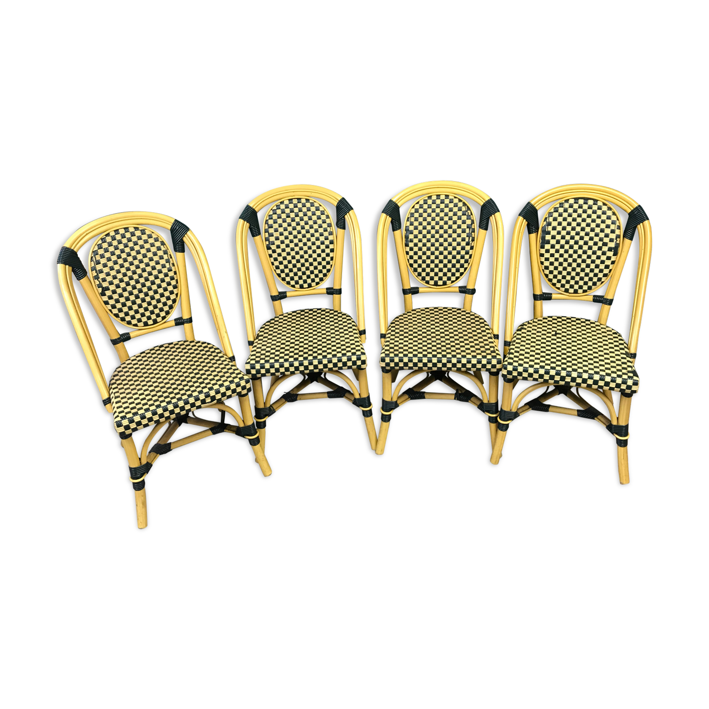 Série de 4 chaises de terrasse parisienne