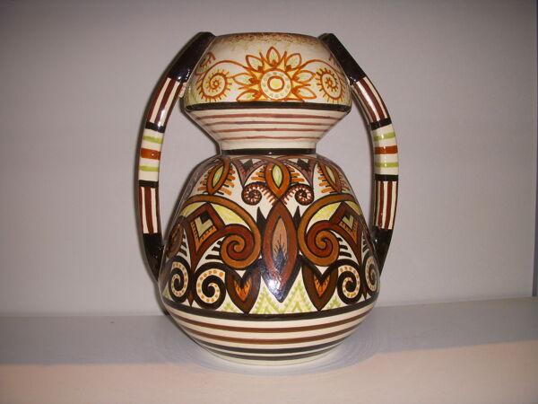 Vase en faïence de Quimper signé Paul Fouillen