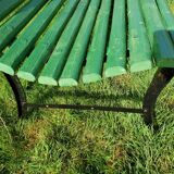 Slatted garden bench