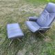 Stressless City armchair with footrest/ottoman, grey