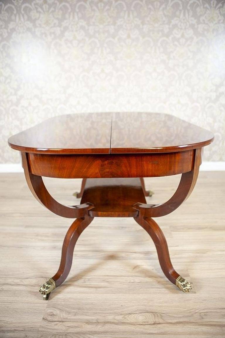 Late 19th Century Biedermeier Mahogany Center Table, 1890s