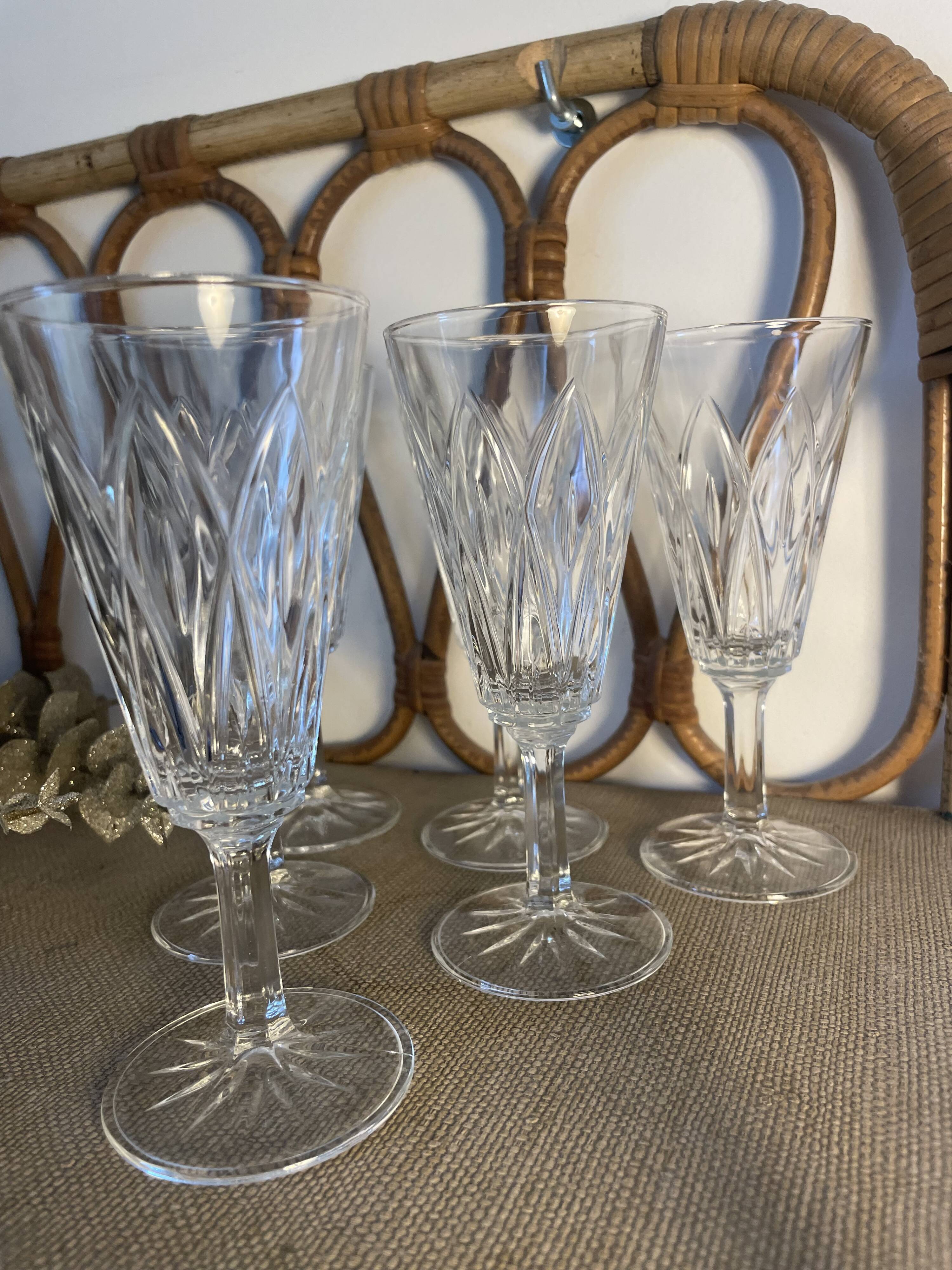 6 glass champagne flutes