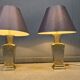 Lampes de table en étain vintage, années 1970 - ensemble de 2