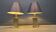Vintage pewter table lamps, 1970s - set of 2