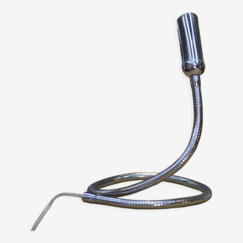 Lampe design serpent en métal 1970