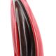 Black arched and burgundy ceramic lamp, 50s