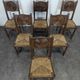 Set of 6 brutalist chairs in the style of Dudouyt.