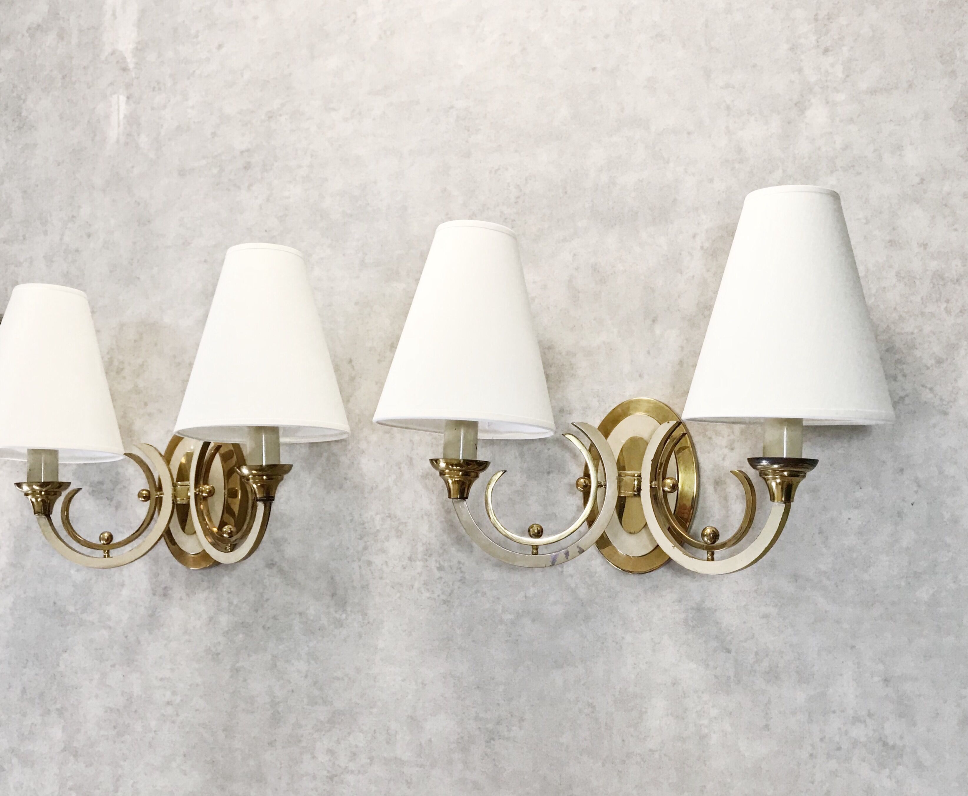 Pair wall light chic shabby, neo classic of 1930.