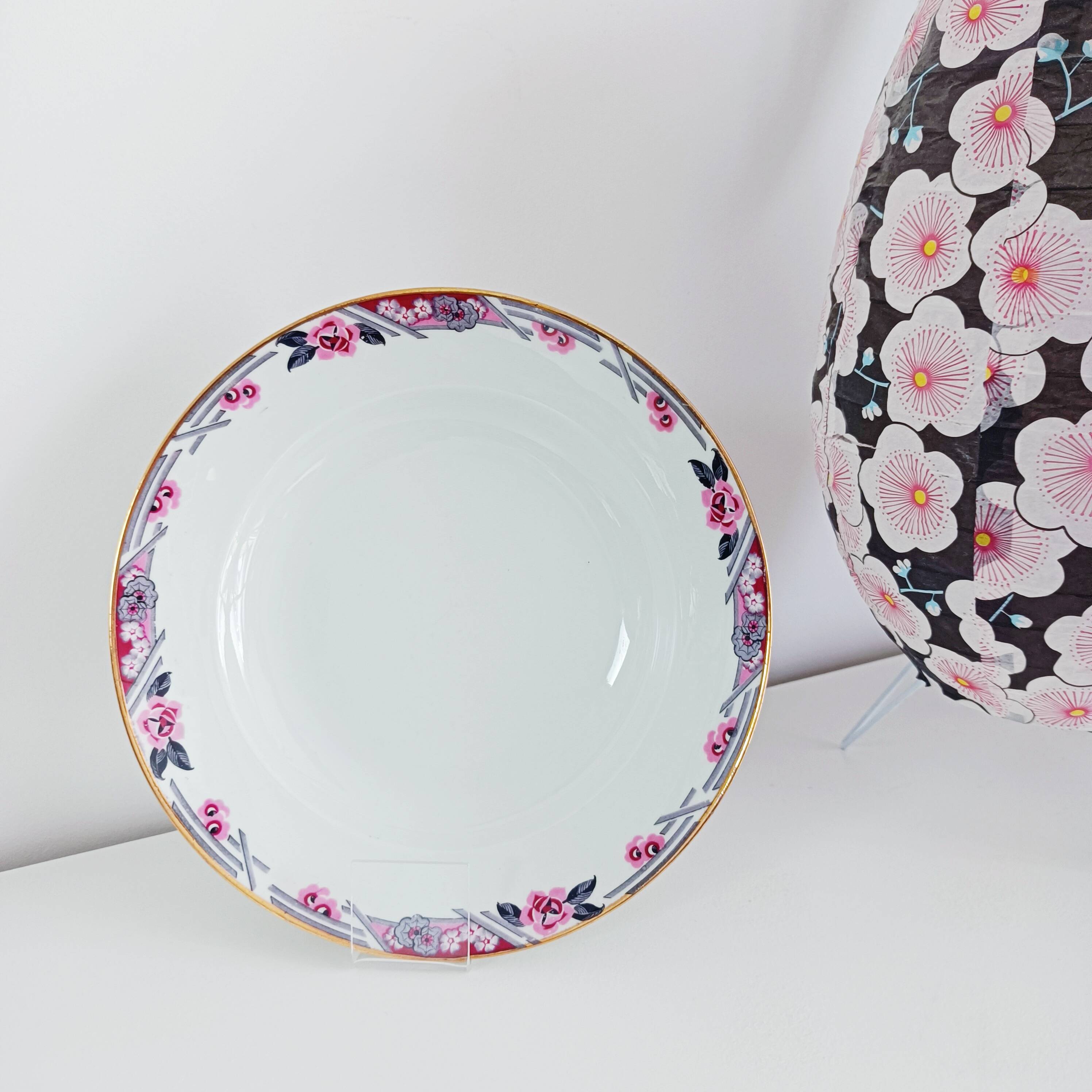 Set of 5 deep plates in Limoges porcelain Bhl