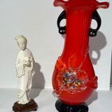 Vase Murano rouge années 70