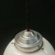 Art Deco Suspension - White Opaline Globe - Porcelain Pavilion -CIRCA 1940