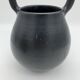 Vase Cache pot to hang handle in black ceramic