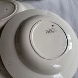 Set of 4 Vincennes earthenware soup plates, Paris.