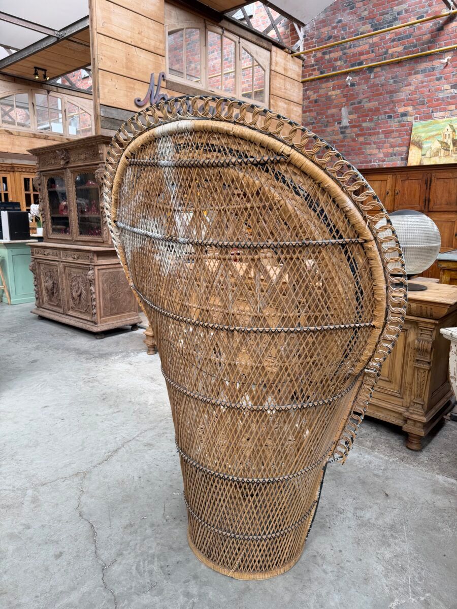 Emmanuelle armchair in wicker and rattan