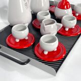 Ceramic coffee set by Mas for Memphis Milano, 1980s, Set of 11