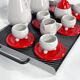 Café en céramique serti par Mas pour Memphis Milano, années 1980, Set de 11