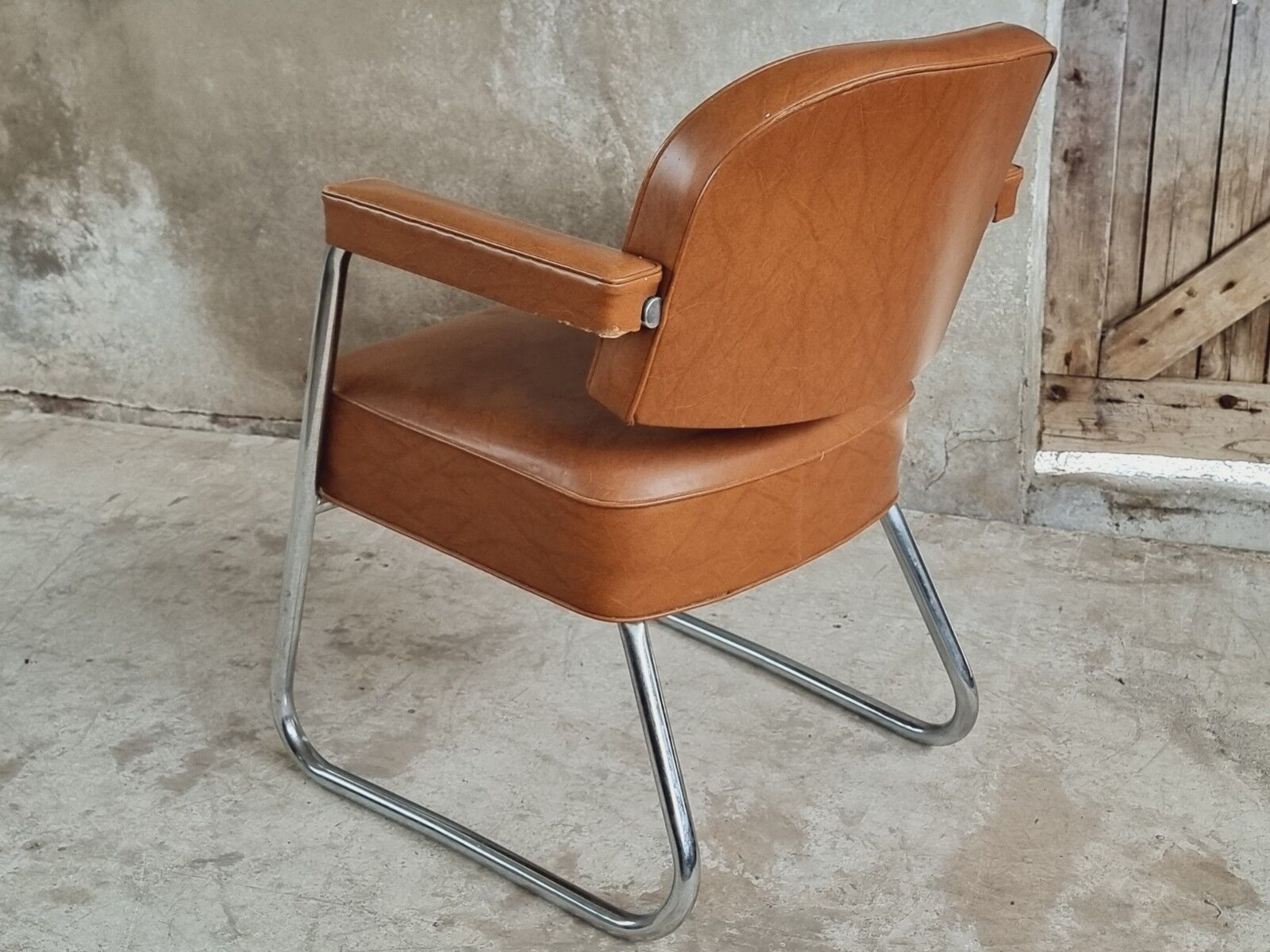 Vintage chair office chair armchair mocha brown
