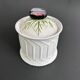 Olive slip sugar bowl