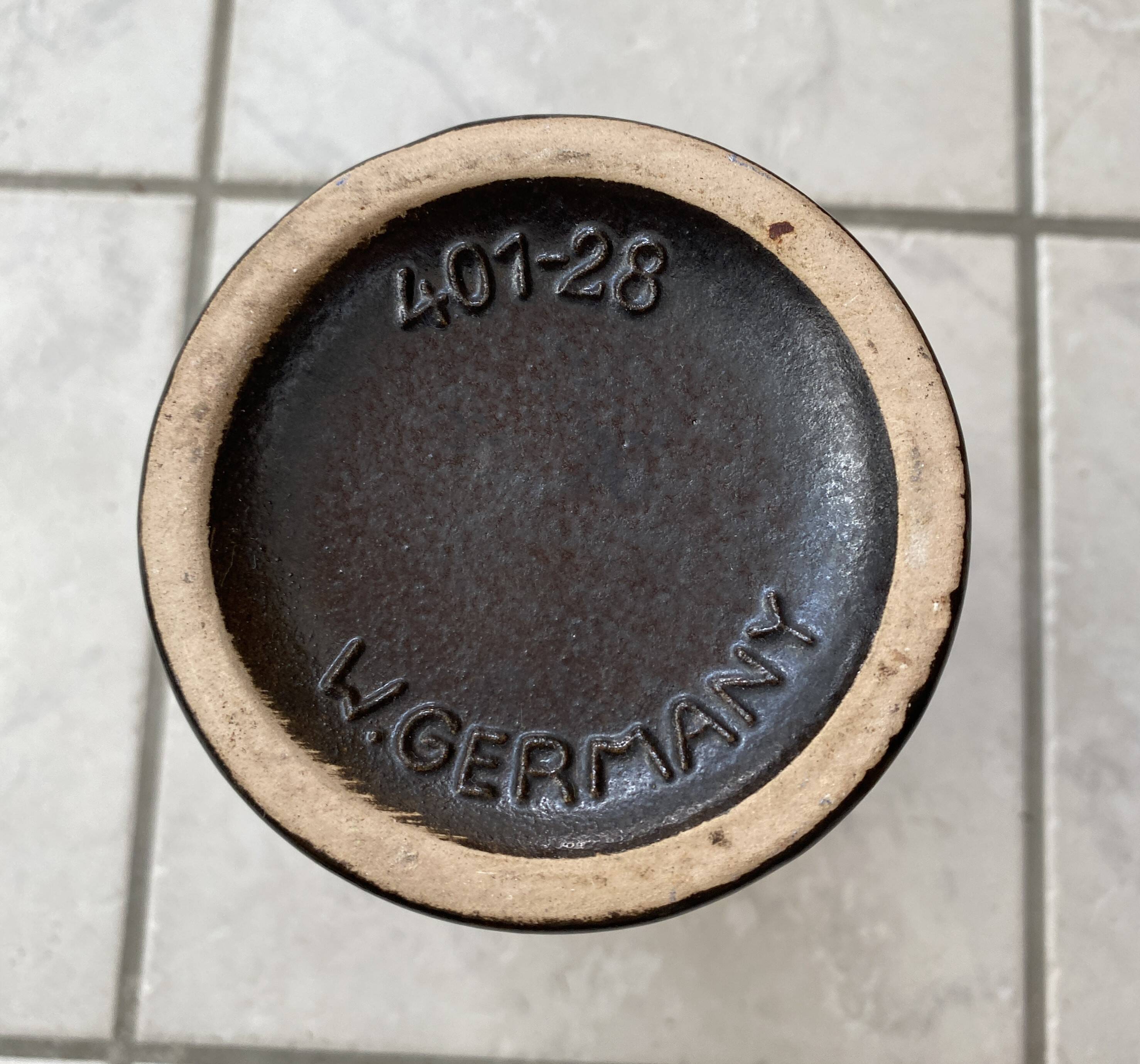 Vase Scheurich modèle 401-28 bleu et gris