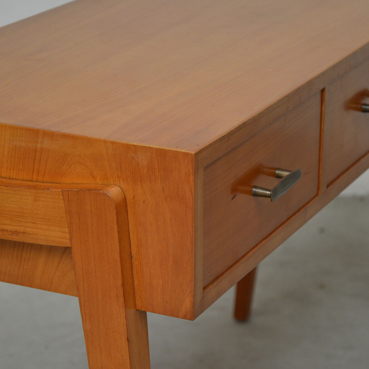 3-drawer console with compass feet, 1960
