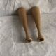 Pair of vintage birch wood candlesticks, Scandinavian design