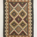 Tapis Kilim tissé à la main en jute et laine, salon, sol, salle à manger, tapis traditionnel indien.