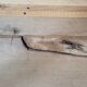 Vintage brutalist oak table 1970