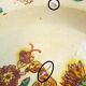 Plat XL d'art populaire aux fleurs et à l'oiseau