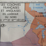 Carte Rossignol affiche scolaire N° 13 de L'Europe Occidentale de 1610 à 1715