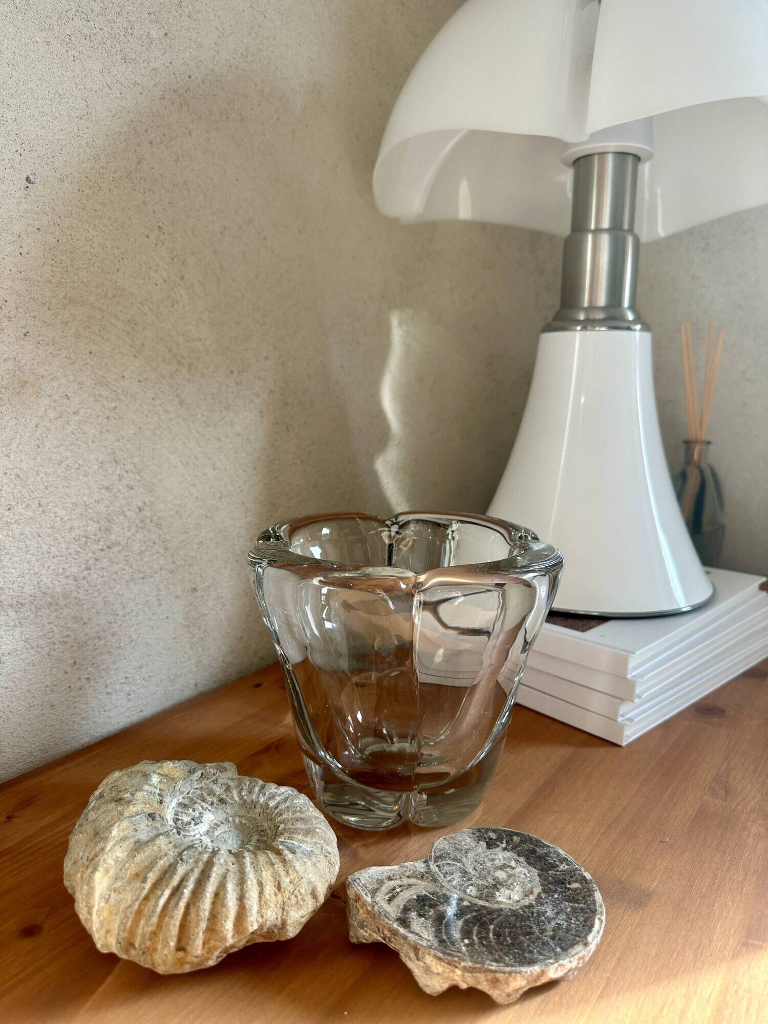 Daum nancy transparent white vase
