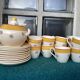 Vintage coffee service Sarreguemines (22 pieces)
