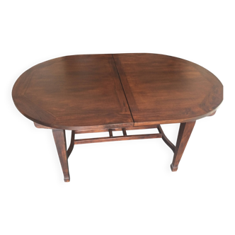 Table Coloniale Ovale en Teck Massif avec rallonge