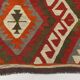 Red & Green Tribal Handmade Turkish Kilim Rug, 163x316Cm