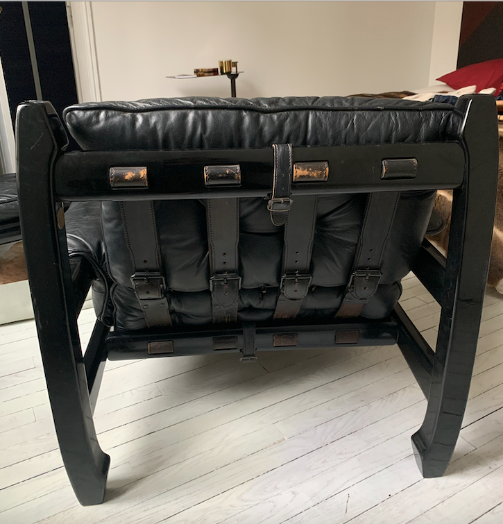 Armchair and footrest by Luciano Frigerio 1960