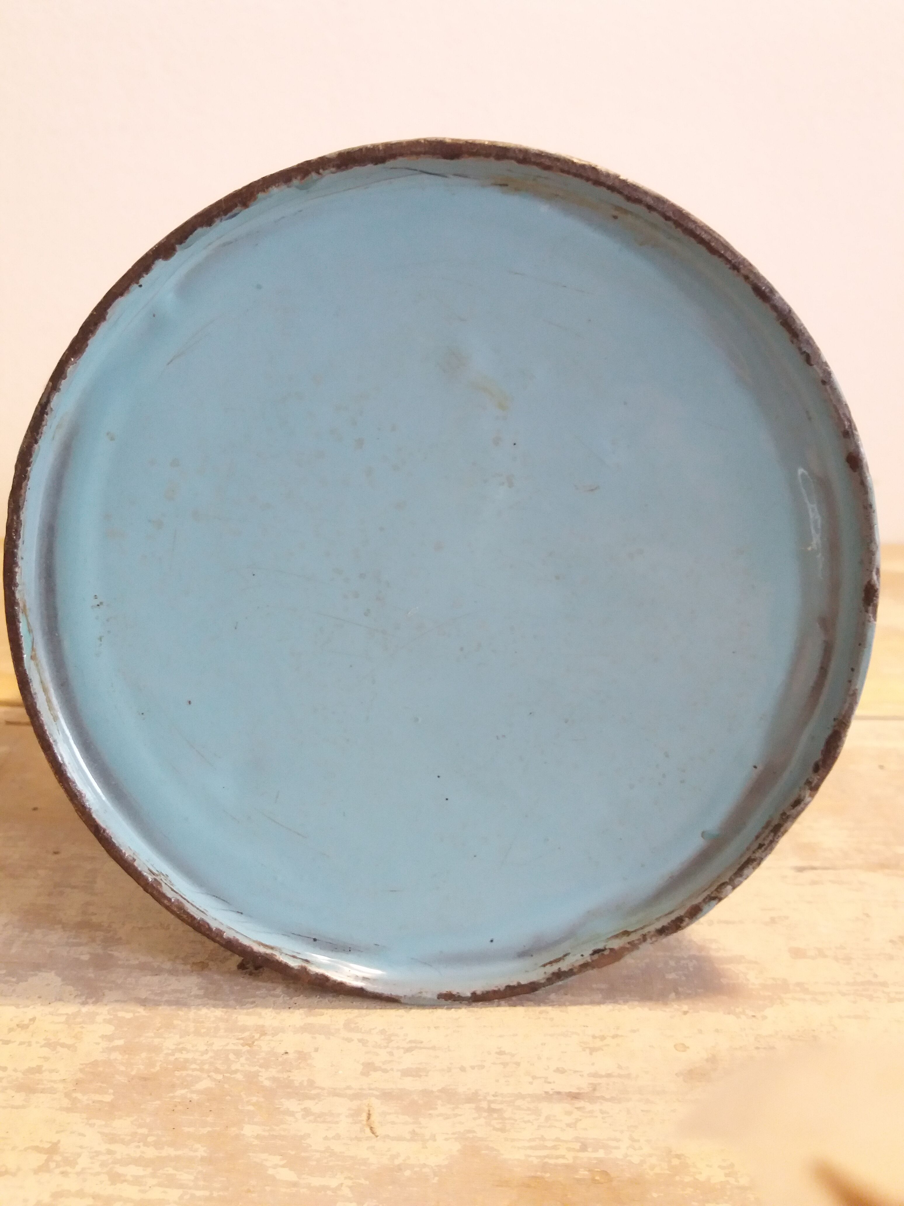 Blue enamel coffee pot