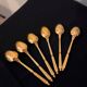 6 golden Alfénide moka spoons