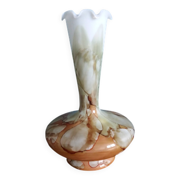 Vase en opaline marbrée, Stelvia, Empoli, Italie