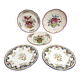 Collection de 5 assiettes en Faience , décor Strasbourg , Rouen .....