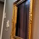 Mirror rectangular wood base and plaster moldings 1920 32x38cm