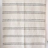 Handwoven rug - White and black lines - recycled cotton - 170 x 240 cm
