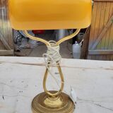 Desk lamp opaline orange-yellow