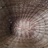 Wicker storage laundry basket and lid