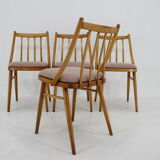 1970s Antonin Suman Beech Dining Chairs, Set of 4
