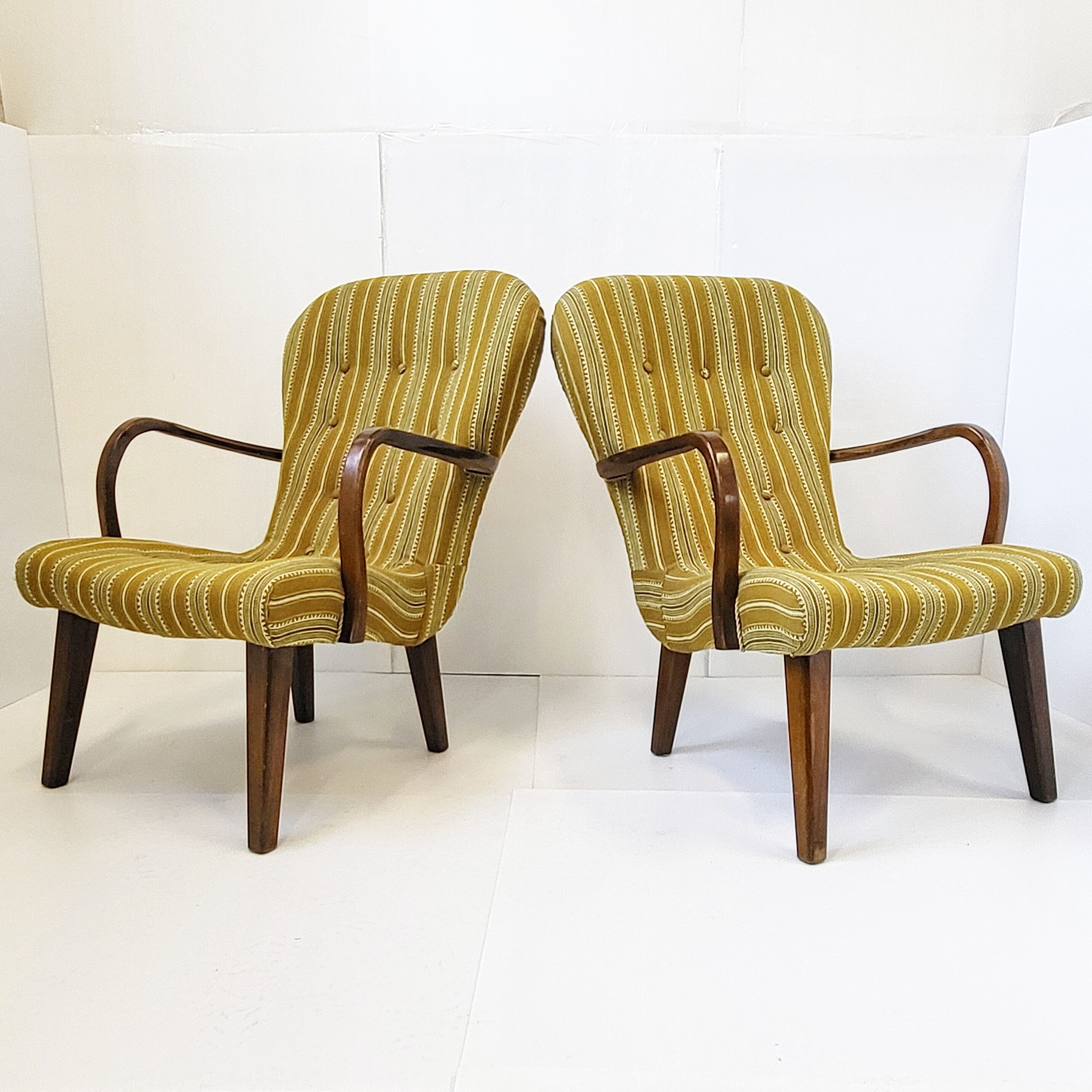 Pair of Danish armchairs 1940 vintage