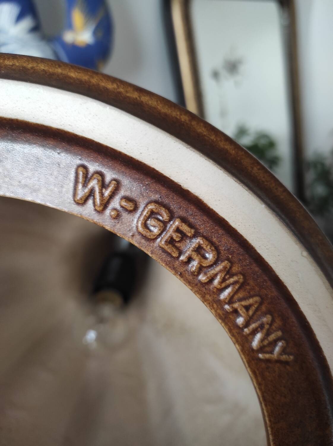 Vintage West Germany ceramic pendant light