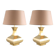 Hollywood regency set of 2 table lamps mod. Piramide, High Society Italy 70